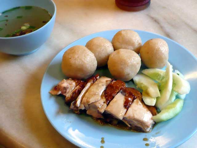 Chicken ball rice hainanese heng Heng Hainanese