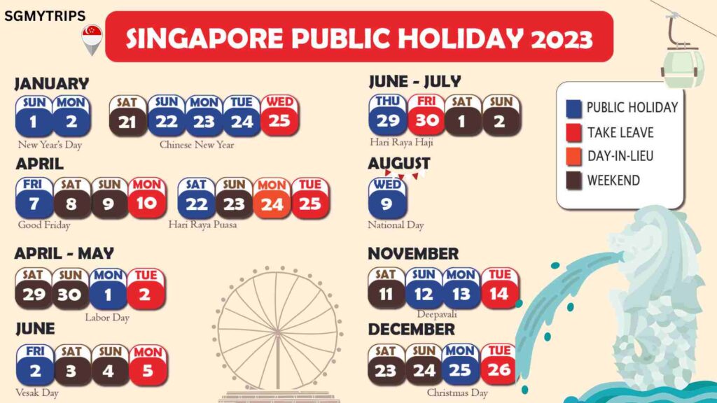 Singapore Public Holiday and School Holiday 2023 & 2024