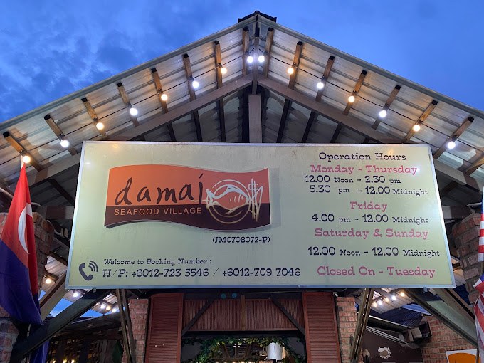 Damai Seafood Village location Halal seafood near Legoland Malaysia