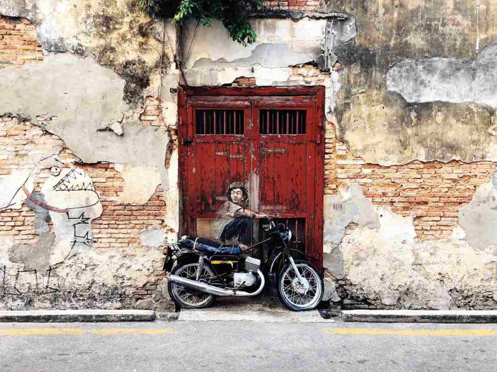 Boy on Motorbike Penang Street Art