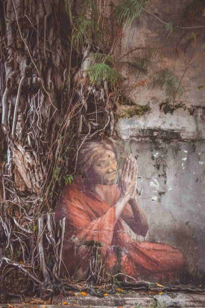 Indian Woman Penang Street Art & mural