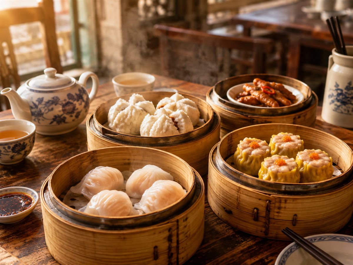 Representative dim sum illustration for Hock Chiang Hin Dim Sum in Johor Bahru