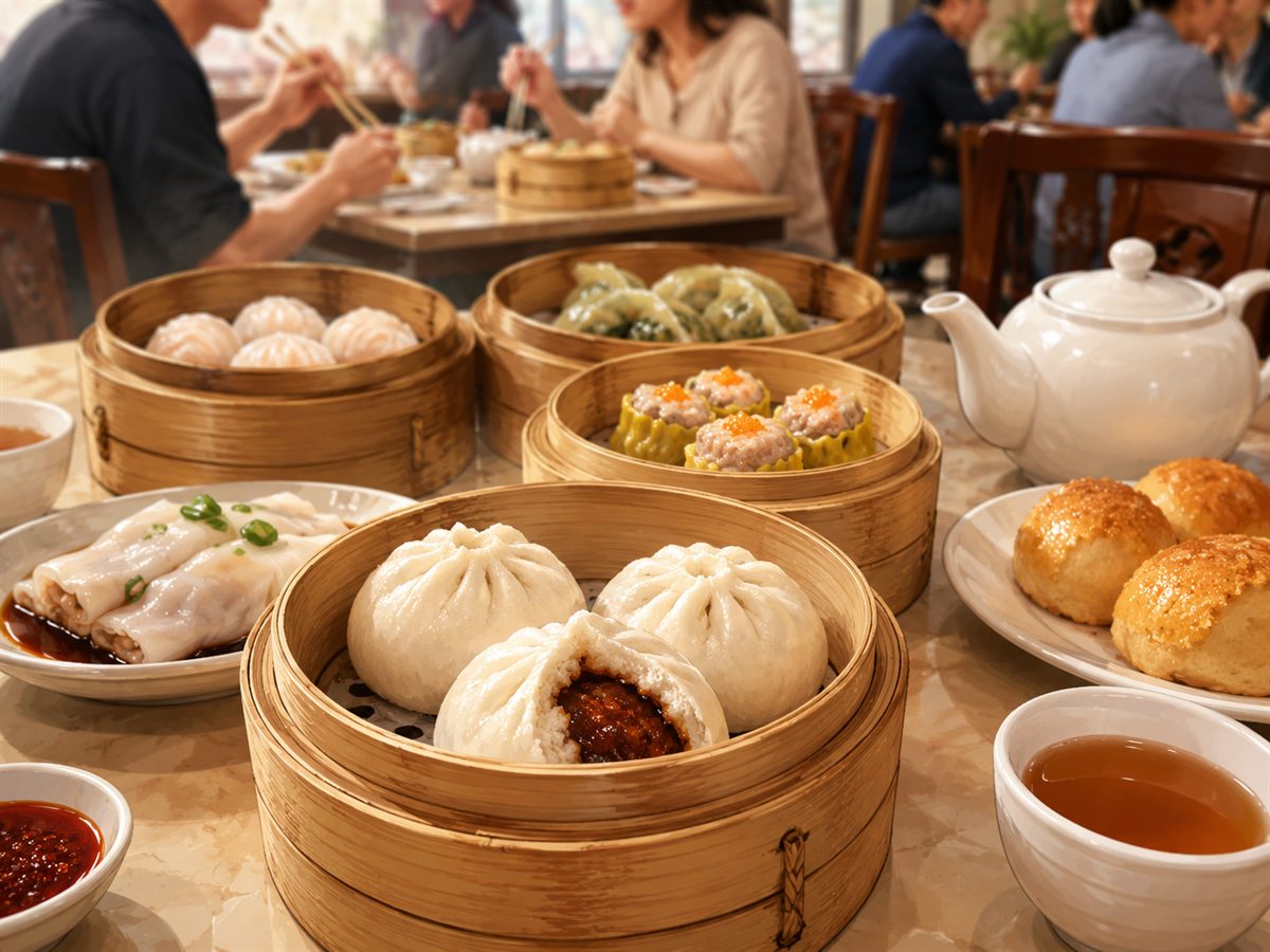 Representative dim sum illustration for Chi Bao Zi in Johor Bahru
